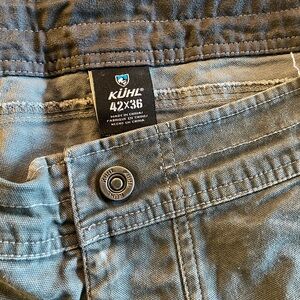 Kuhl the Law Pants Mens 42x36  Vintage Patina Dye Double Knee Outdoors
